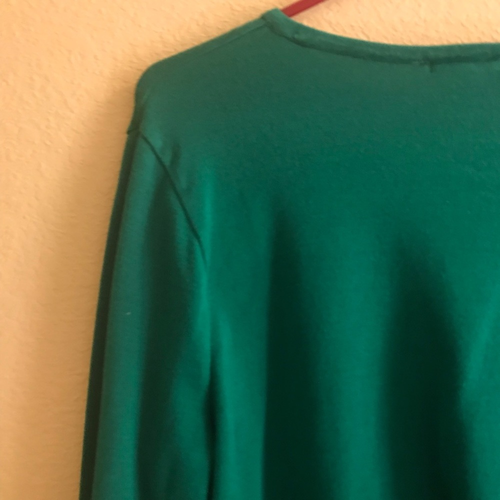 ❤️ Ladies size medium lovely green three-quarter length sleeve sweater - Picture 2 of 8